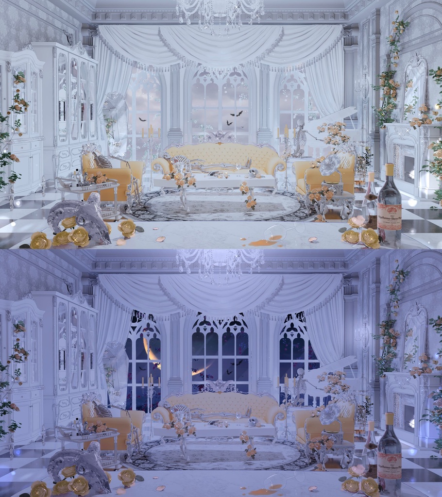 【Vtuber向け】【背景素材】动态配信背景全12色哥特风亡灵聚会Gathering of the Dead