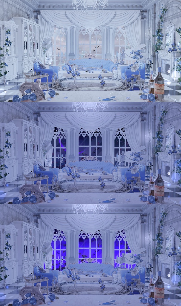 【Vtuber向け】【背景素材】动态配信背景全12色哥特风亡灵聚会Gathering of the Dead