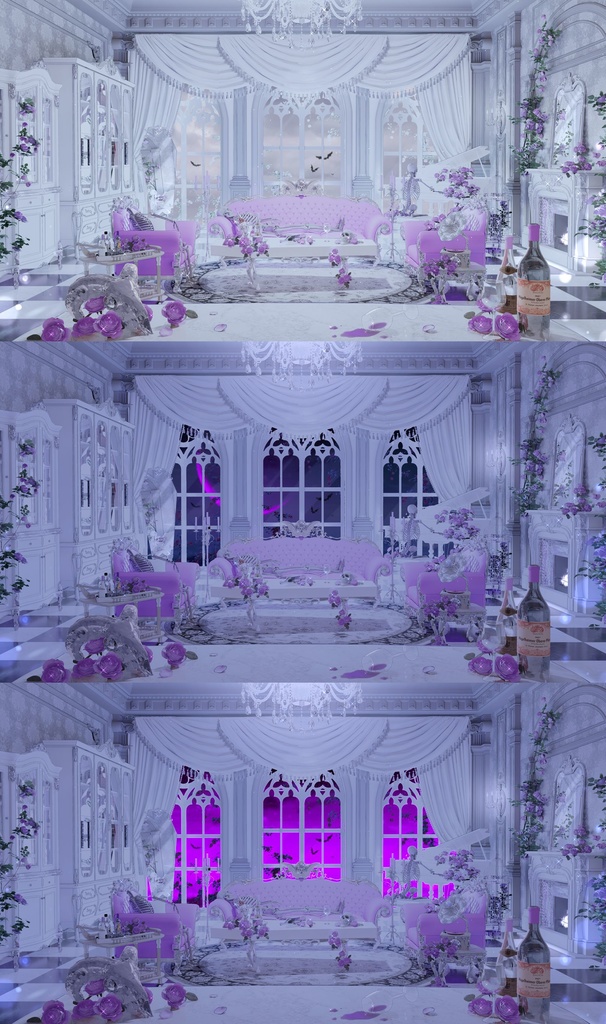 【Vtuber向け】【背景素材】动态配信背景全12色哥特风亡灵聚会Gathering of the Dead