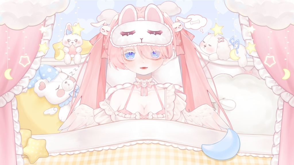 【Vtuber向け】【背景素材】配信背景睡前故事Bedtime stories