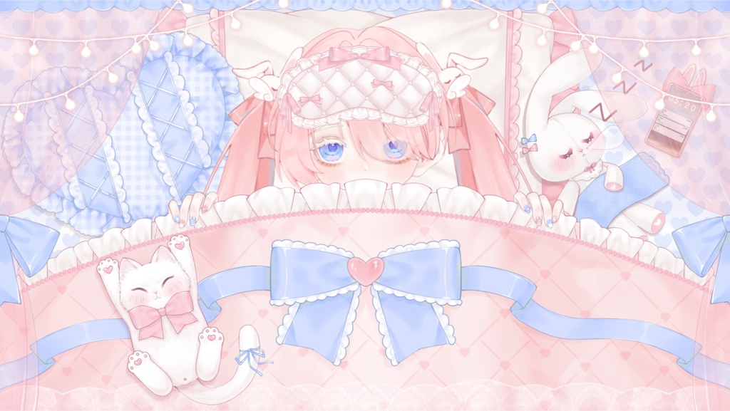 【Vtuber向け】【背景素材】配信背景晚安好梦Good night