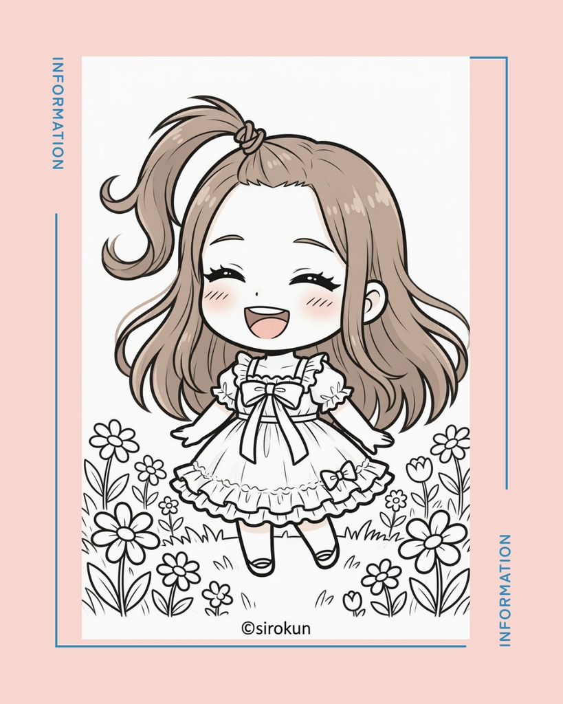 •  「AI×Canva 夢見るツインテールガール 着色画本」