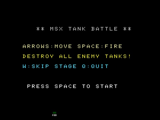 MSX TANK BATTLE