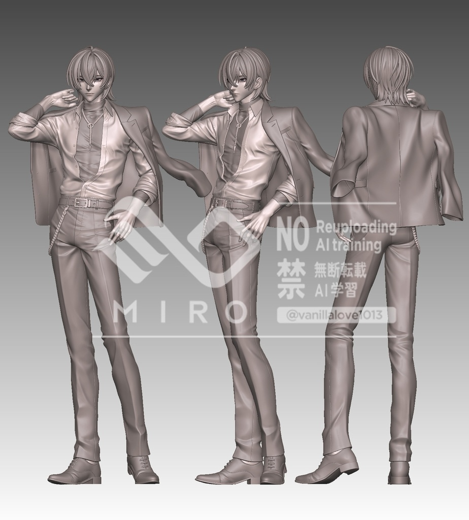 オリジナル男性(名前未定)STL