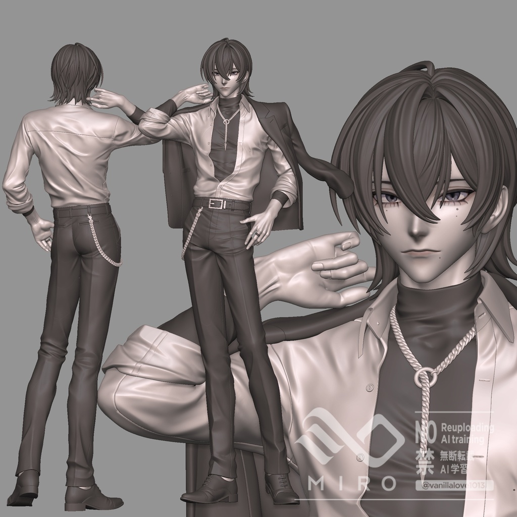 オリジナル男性(名前未定)STL