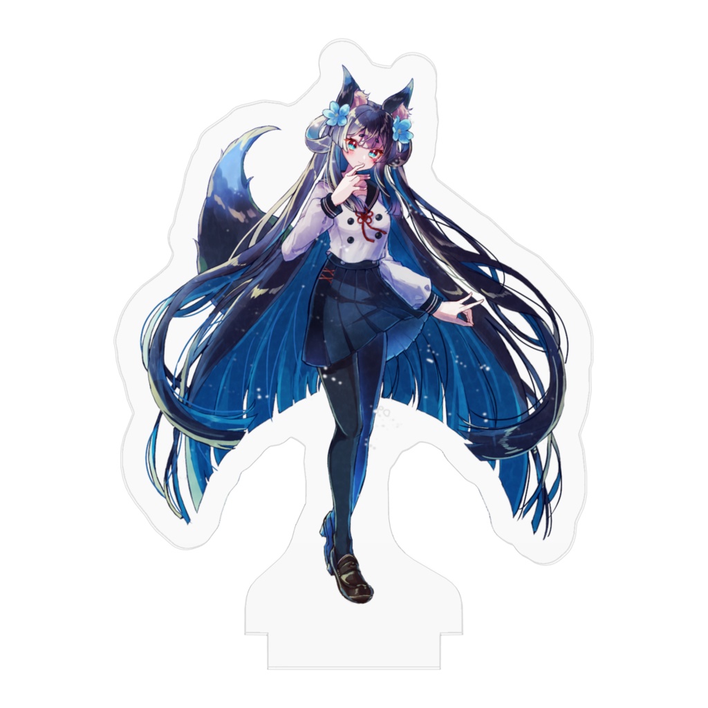 八重のアクリルフィギュア(狐・制服ver)