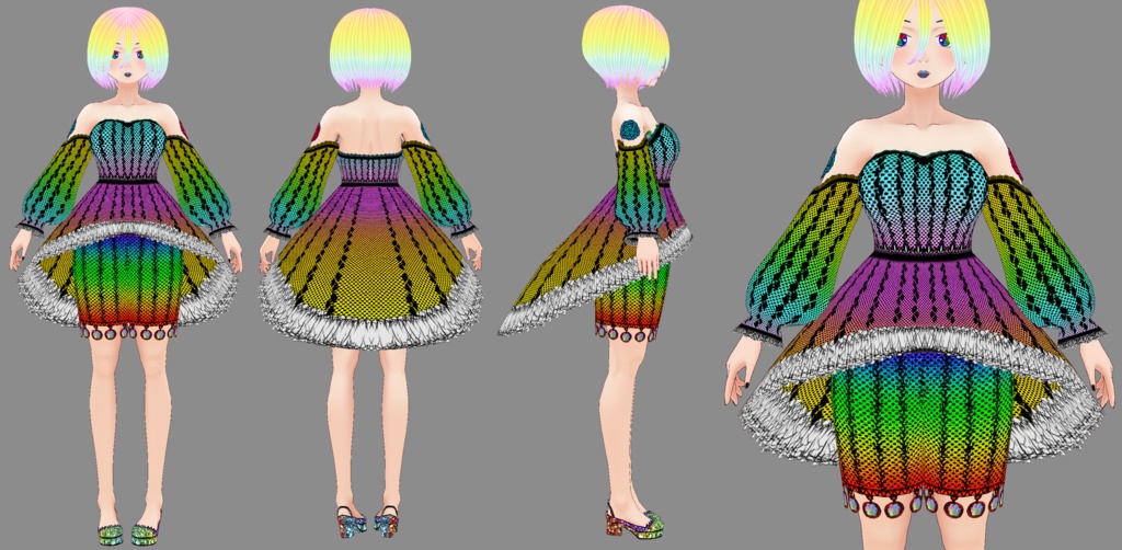 Rainbow Dotted Clothes
