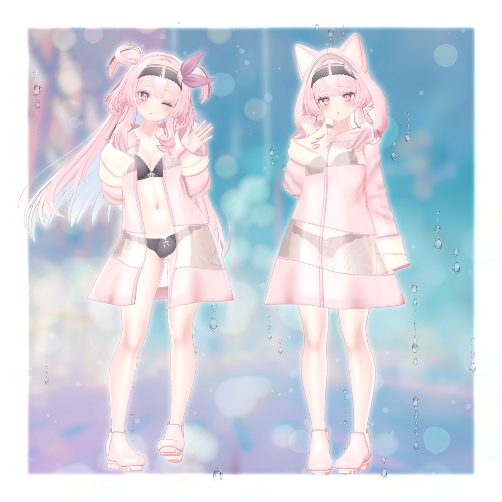 【複数アバター対応】SheerRainCoat【MA対応】