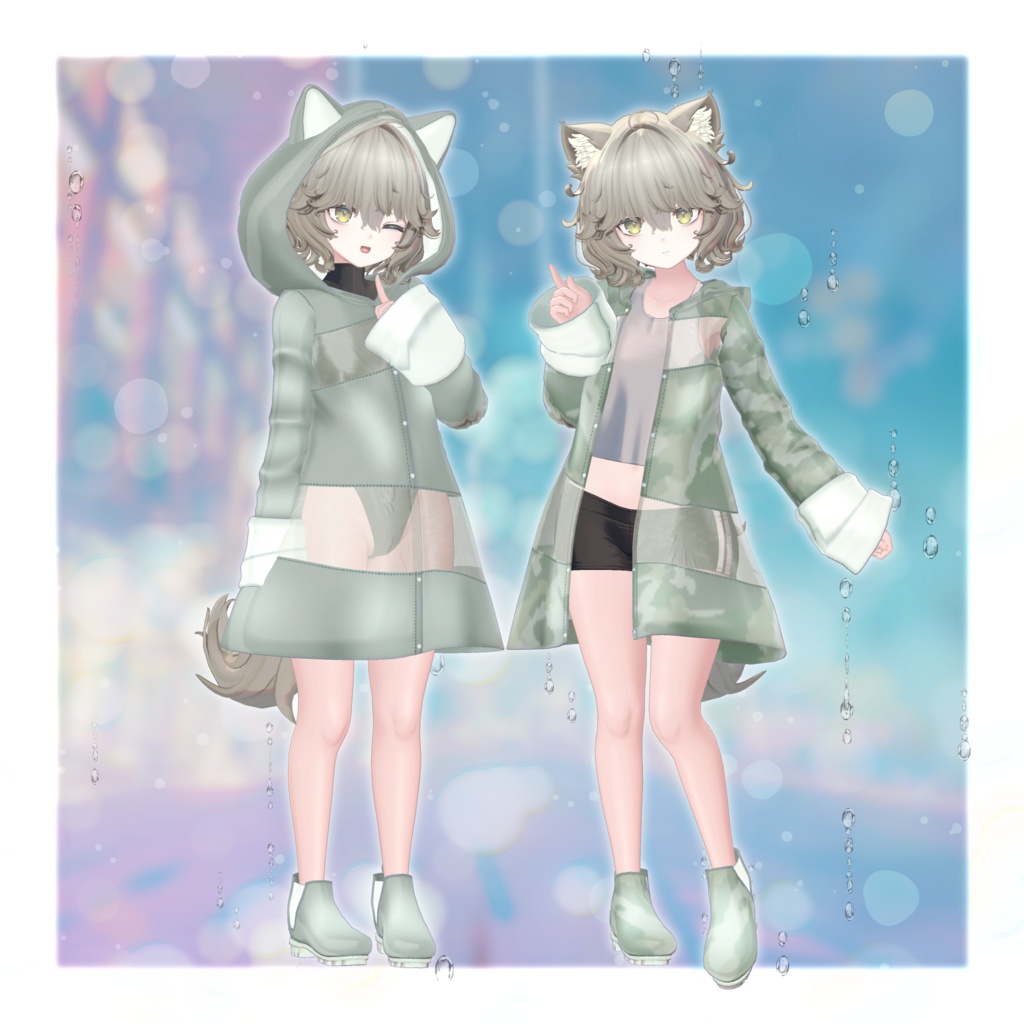 【複数アバター対応】SheerRainCoat【MA対応】