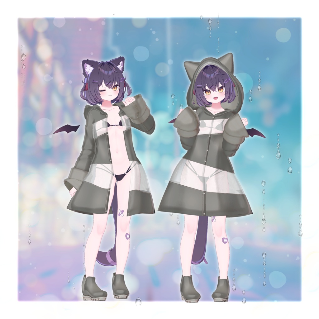 【複数アバター対応】SheerRainCoat【MA対応】