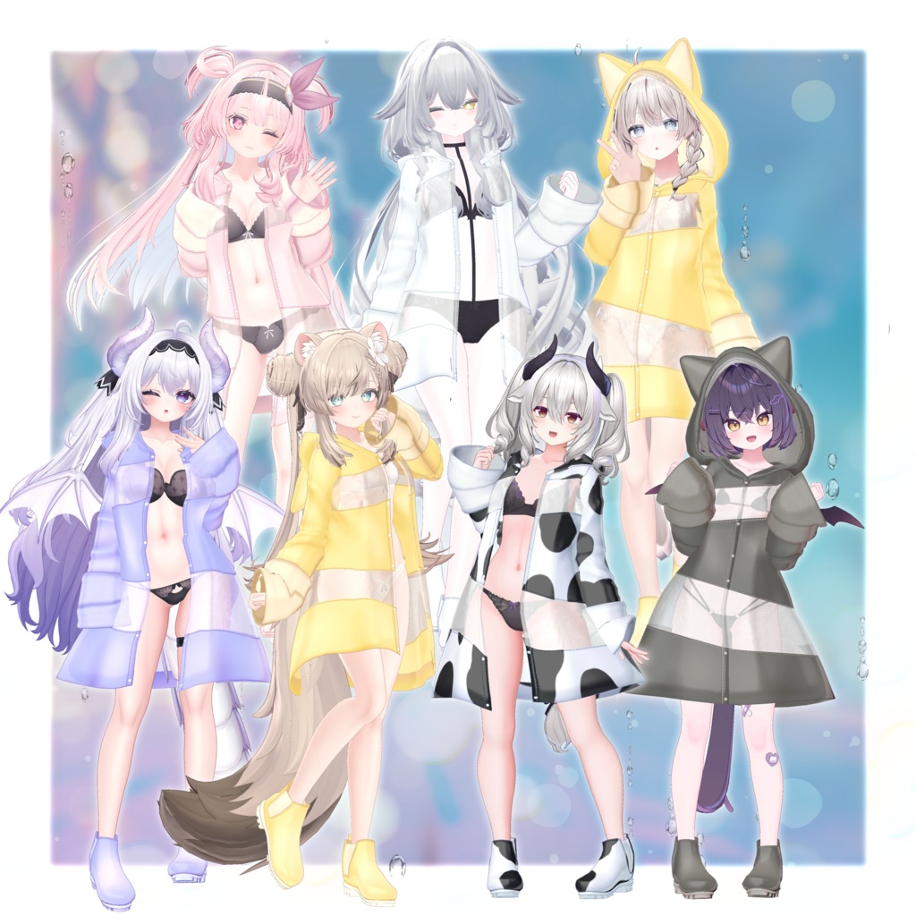 【複数アバター対応】SheerRainCoat【MA対応】