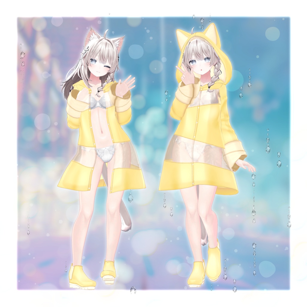 【複数アバター対応】SheerRainCoat【MA対応】