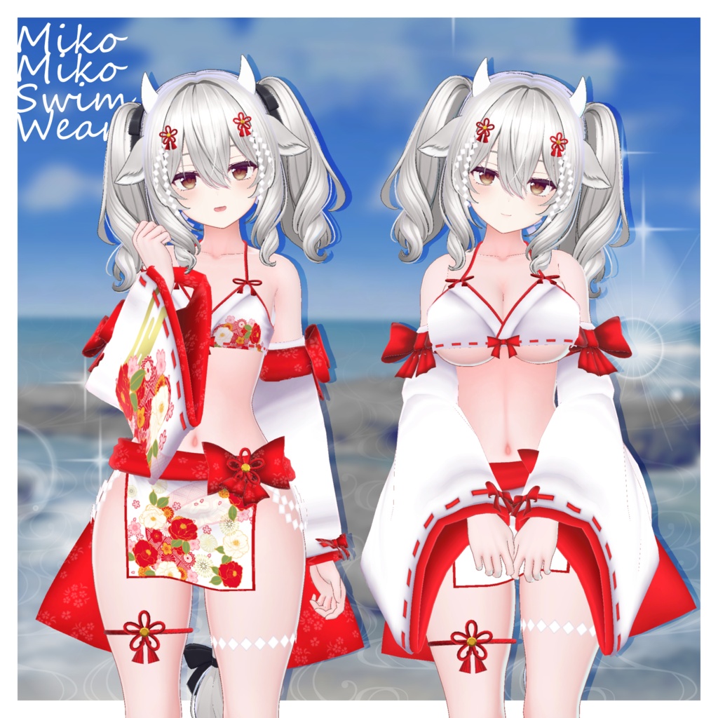 巫女みこスイムウェア-MikoMikoSwimWear-