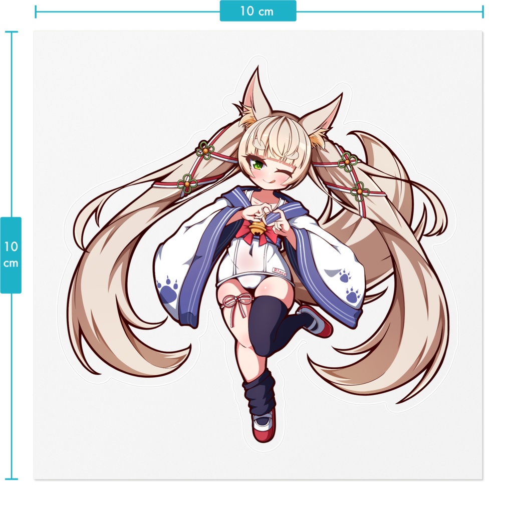 【ステッカー】等身モデルのハートおててRincaちゃん(@Rincamovie)【CH登録5000人超え記念グッズ】