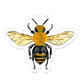 ミツバチのアクリルキーホルダー