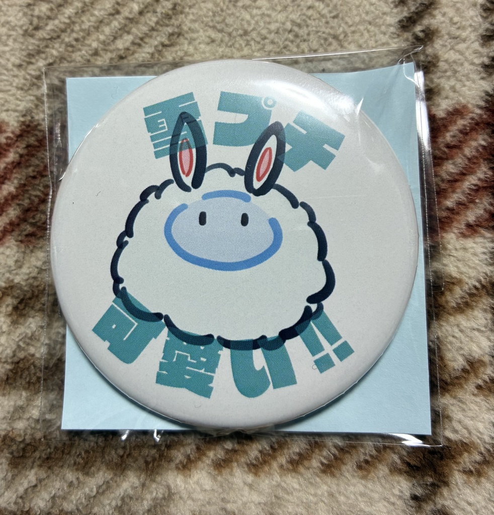 雪プチ缶バッジ・白