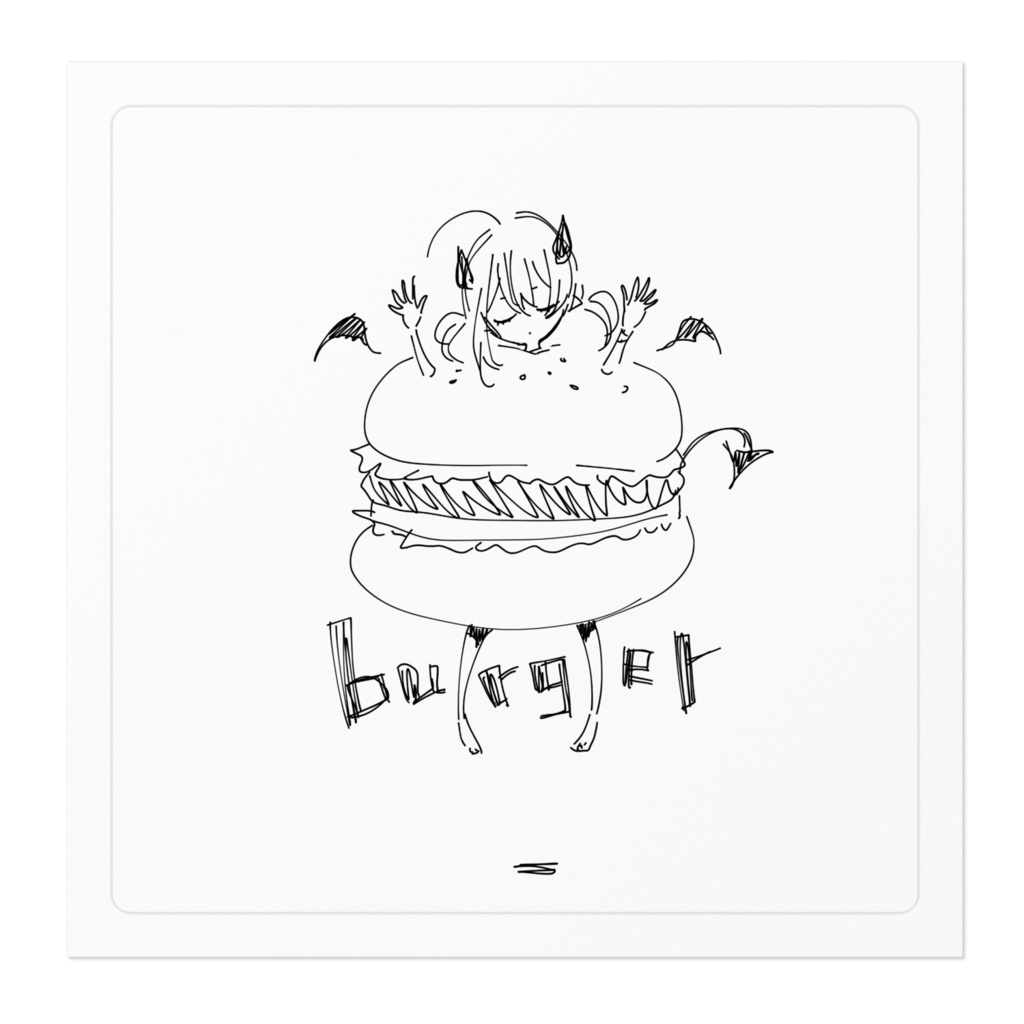 まろみステッカーーburger