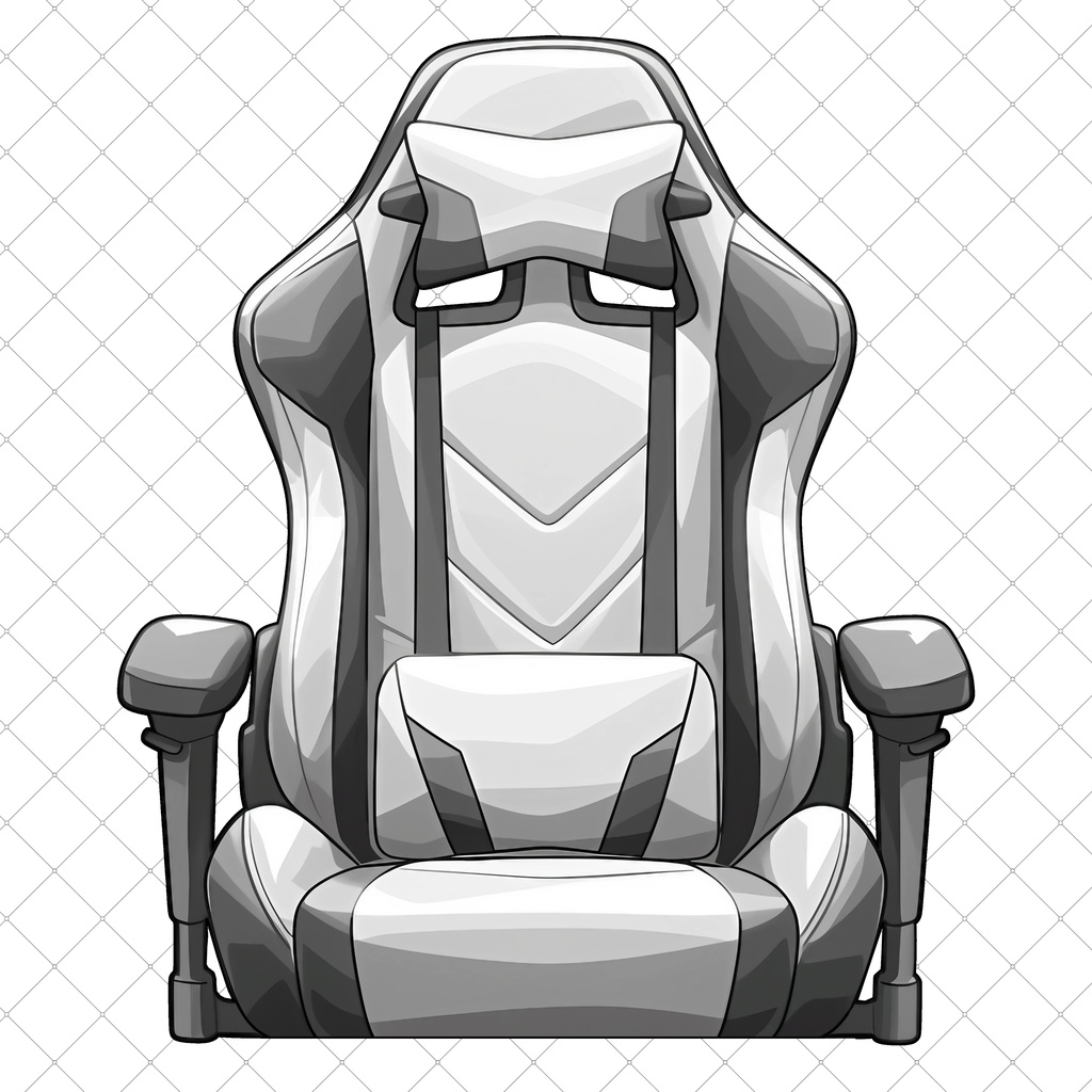 【VTuber】ゲーミングチェア #WHITE1