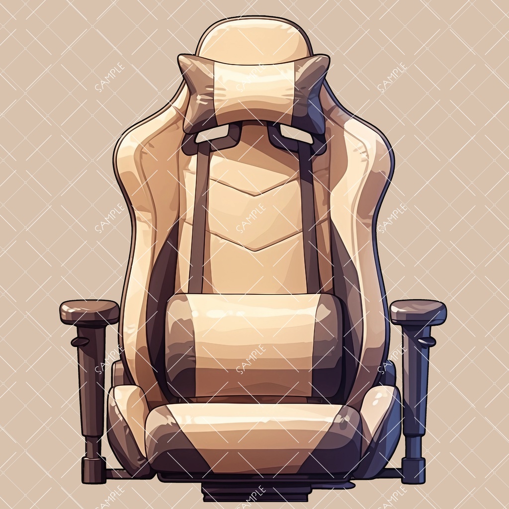 【VTuber】ゲーミングチェア #BEIGE