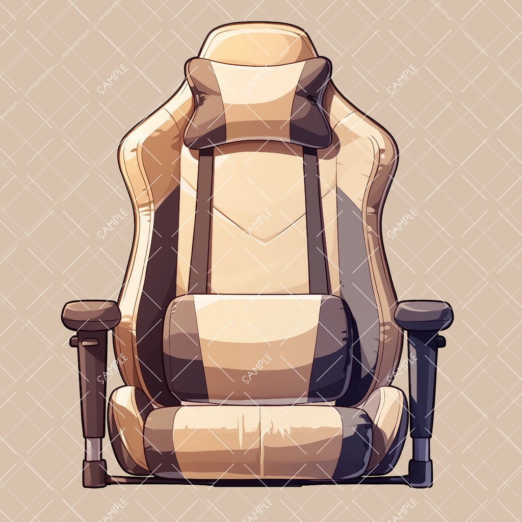 【VTuber】ゲーミングチェア #BEIGE