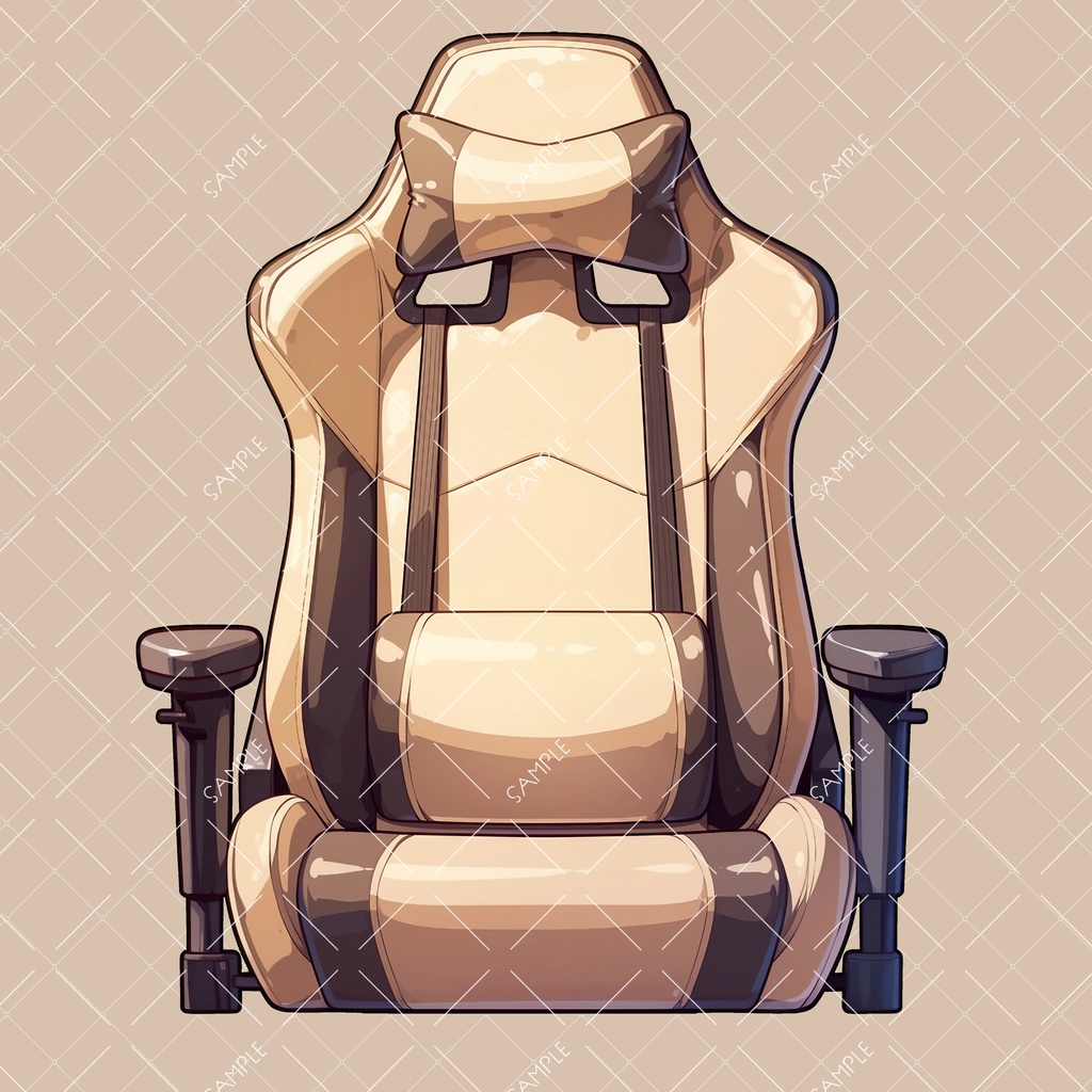 【VTuber】ゲーミングチェア #BEIGE