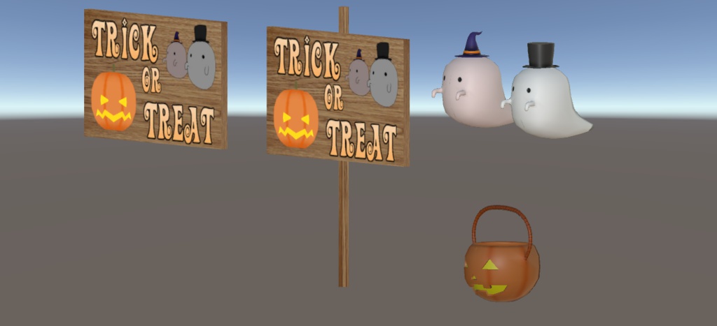 オリジナル3Dモデル ハロウィンアイテムセット