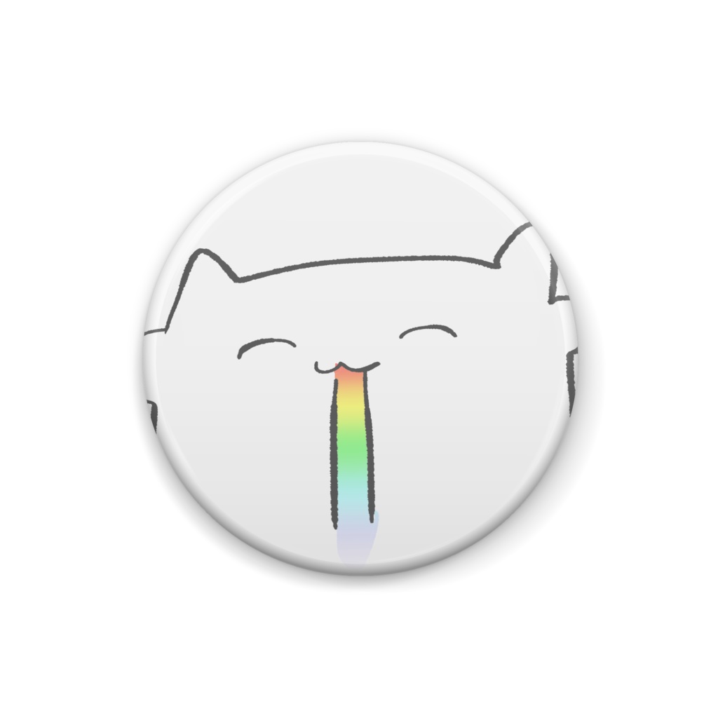 ゲロ猫顔アップ缶バッチ