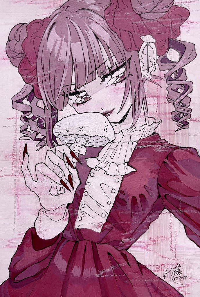 ハガキ原画「テイスティング」