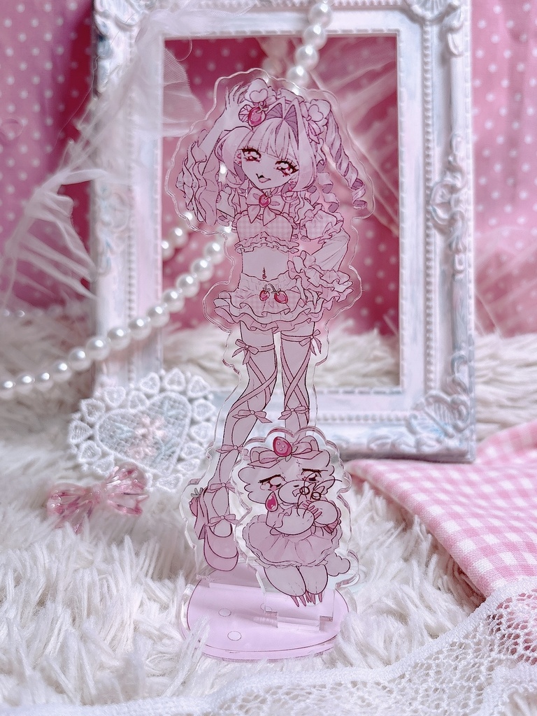 いちごみるく衣装ねるねちゃん　アクリルスタンド