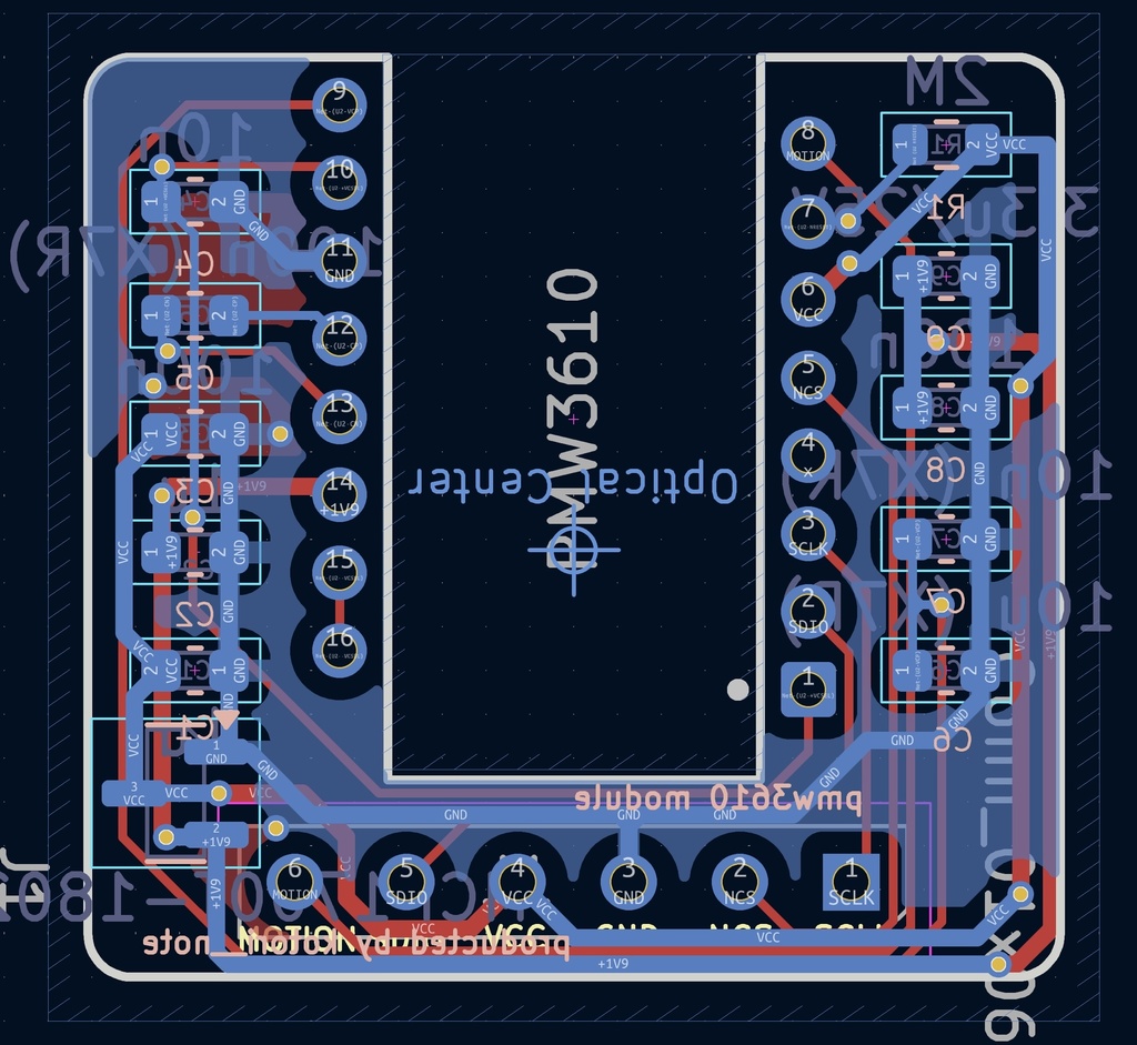 pmw3610ブレイクアウトボード_ゲテモノ