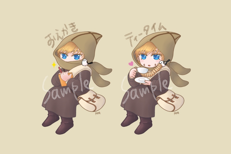 カップに乗る頭巾ちゃんアクキー(2種)