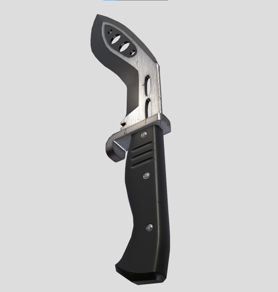 3Dモデル武器 - ククリ型ナイフ( FBX, 2K )