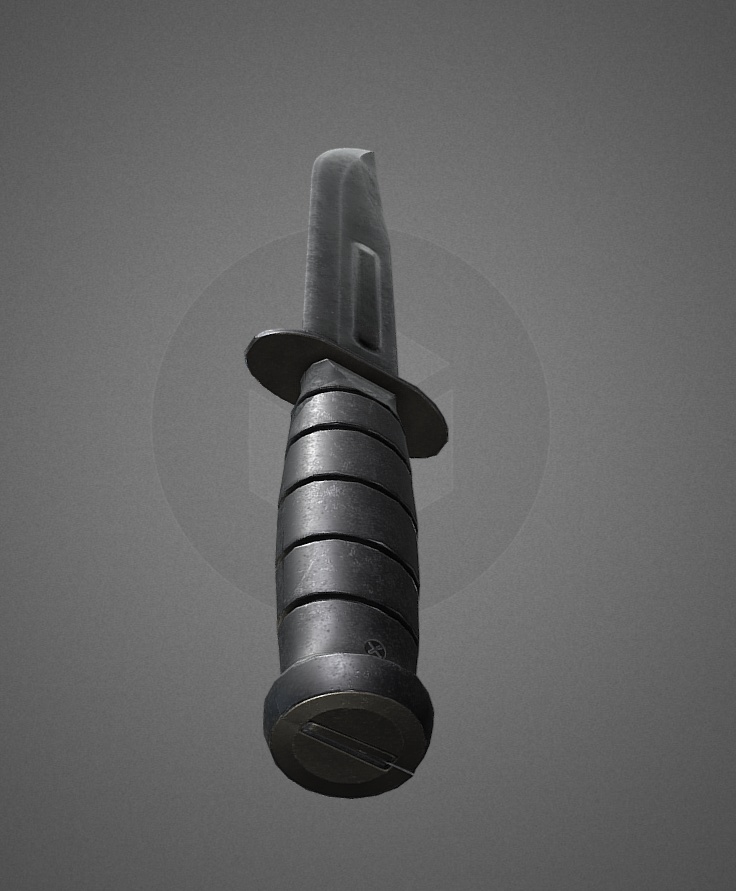 3Dモデル武器 - コンバットナイフ( FBX, 2K )