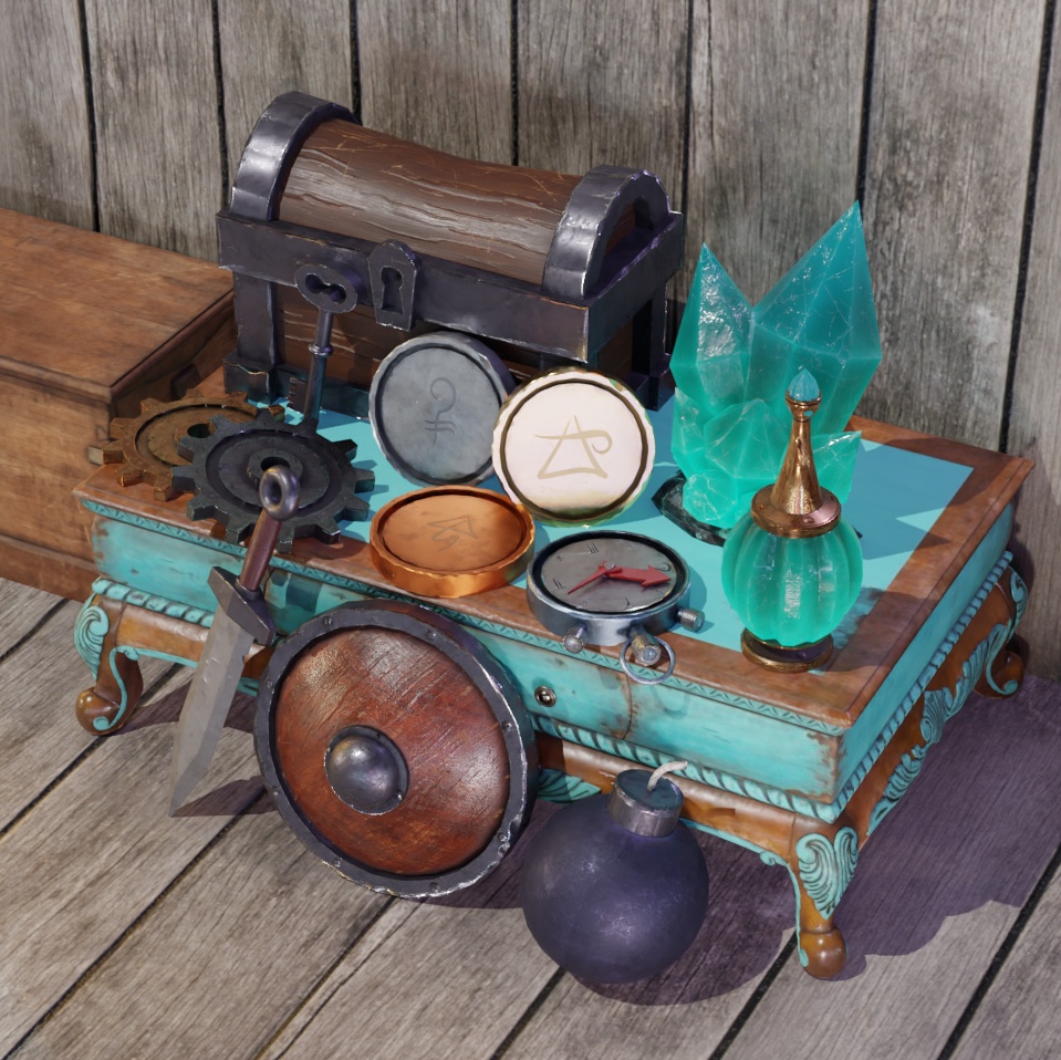 カジュアルゲーム用アセット集 10+( FBX+OBJ, 2K )