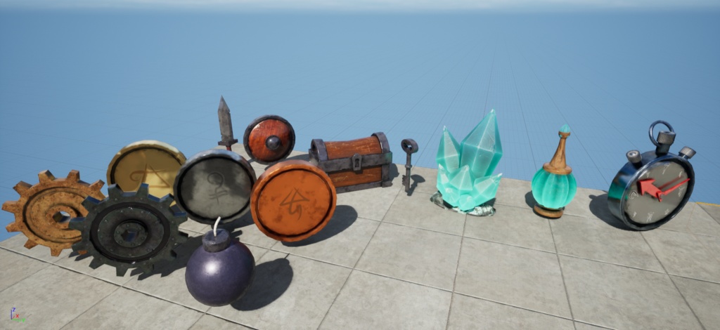 カジュアルゲーム用アセット集 10+( FBX+OBJ, 2K )