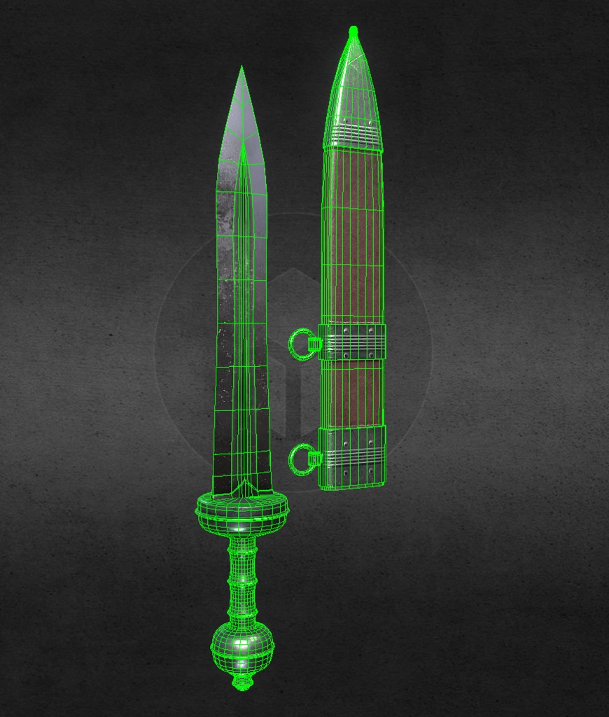3Dモデル武器 - 武器 - グラディウス( FBX, 2K )