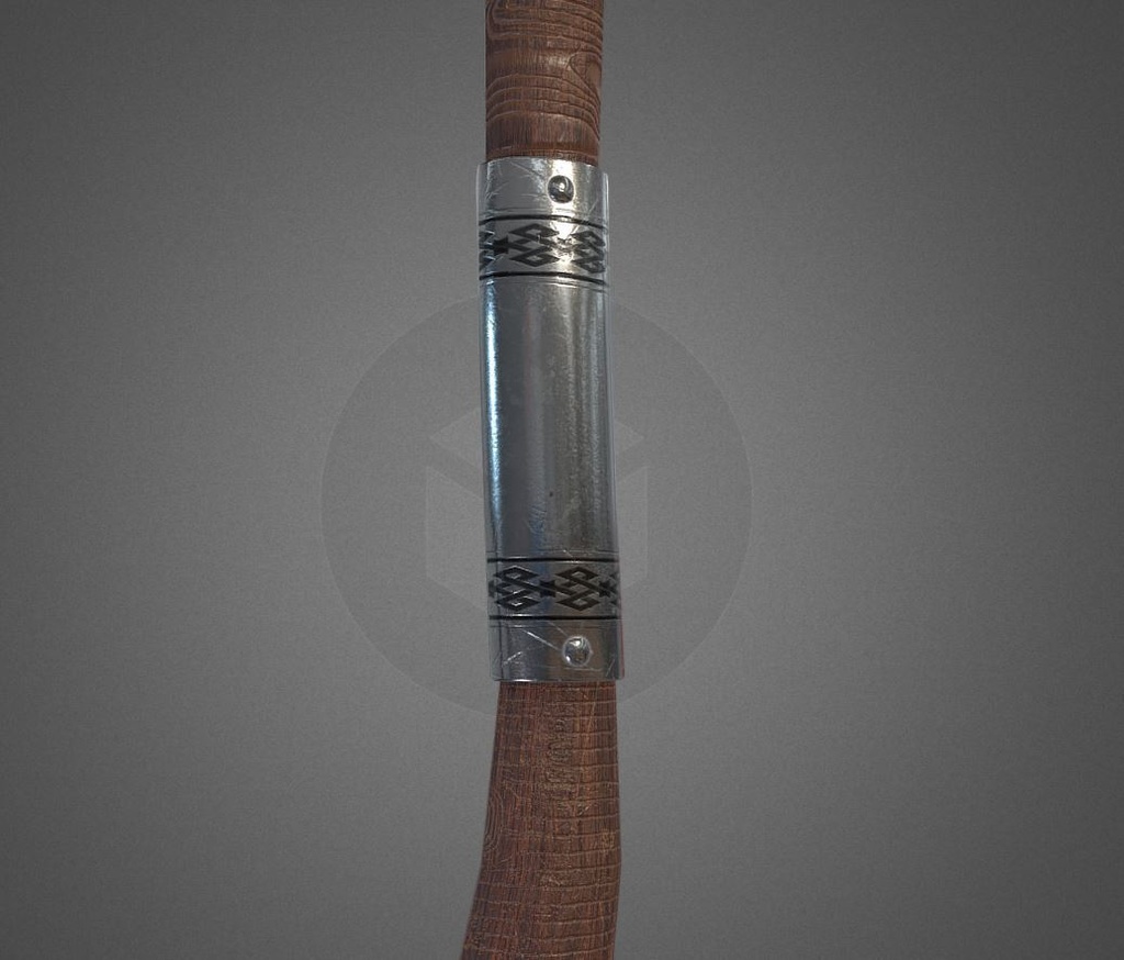 3Dモデル武器 - 片手斧( FBX+OBJ, 2K )