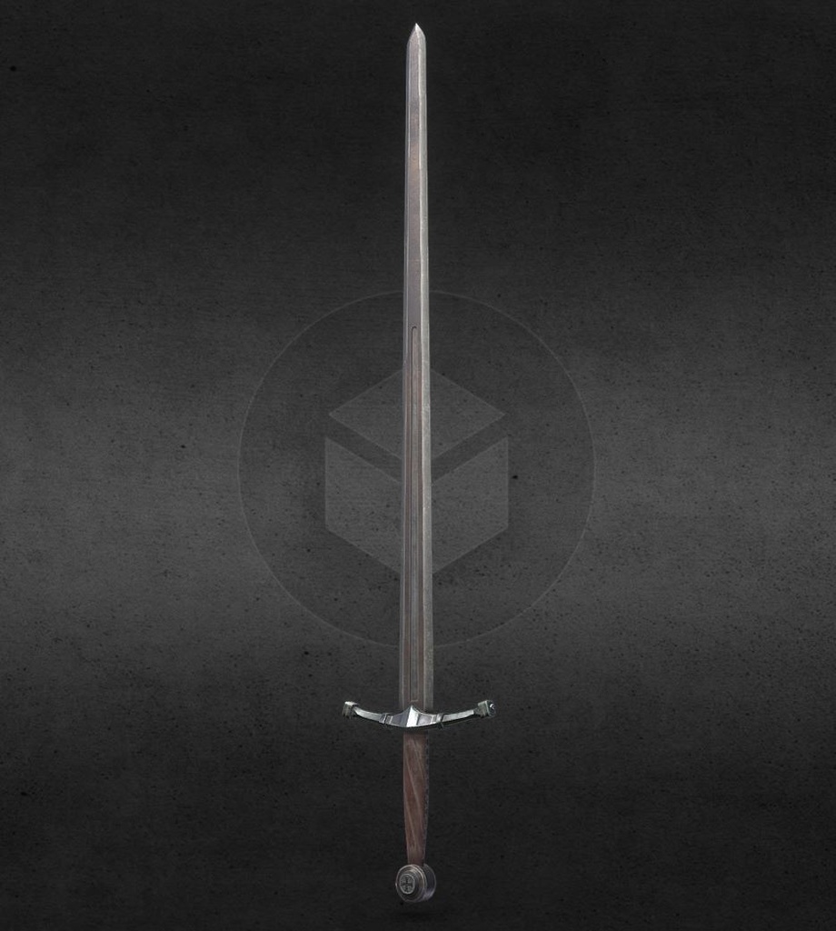 3Dモデル武器 - ロングソード( FBX+OBJ, 2K )