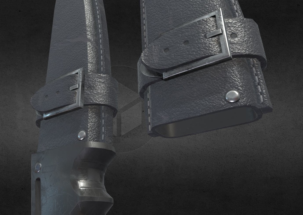 3Dモデル武器 - アウトドアナイフ( FBX+OBJ, 2K )