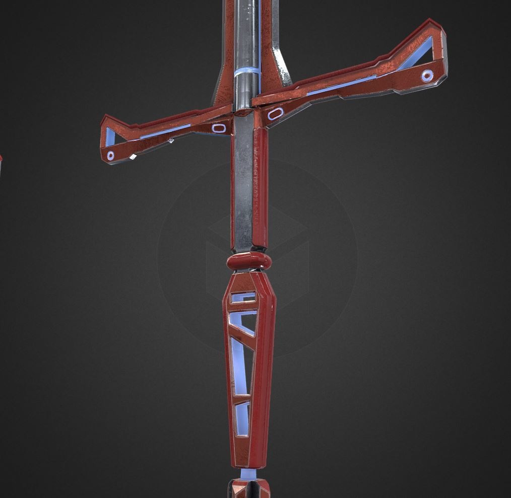 3Dモデル武器 - SFソード( FBX+OBJ, 2K )