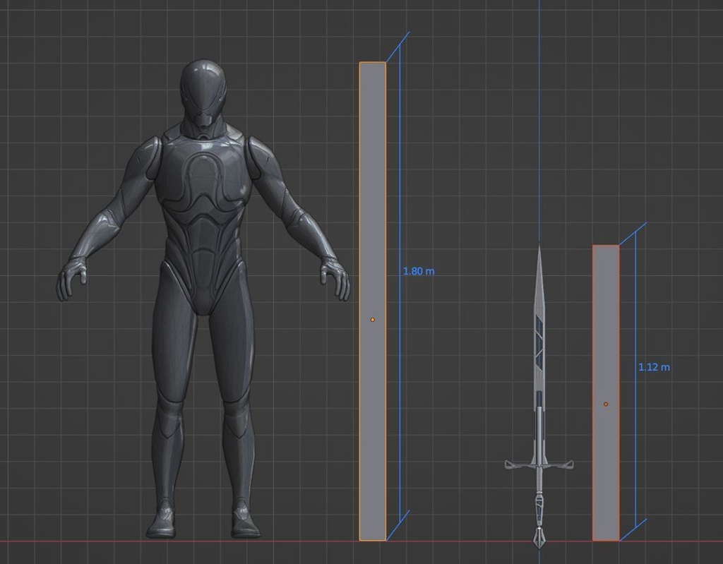 3Dモデル武器 - SFソード( FBX+OBJ, 2K )