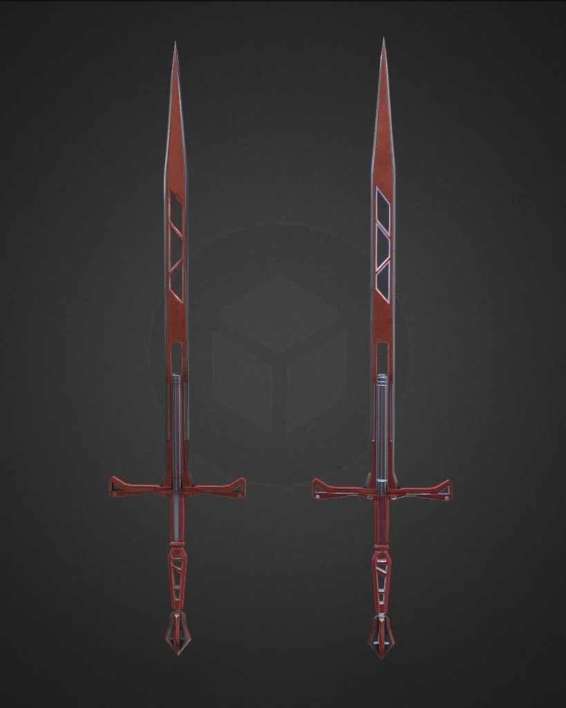 3Dモデル武器 - SFソード( FBX+OBJ, 2K )