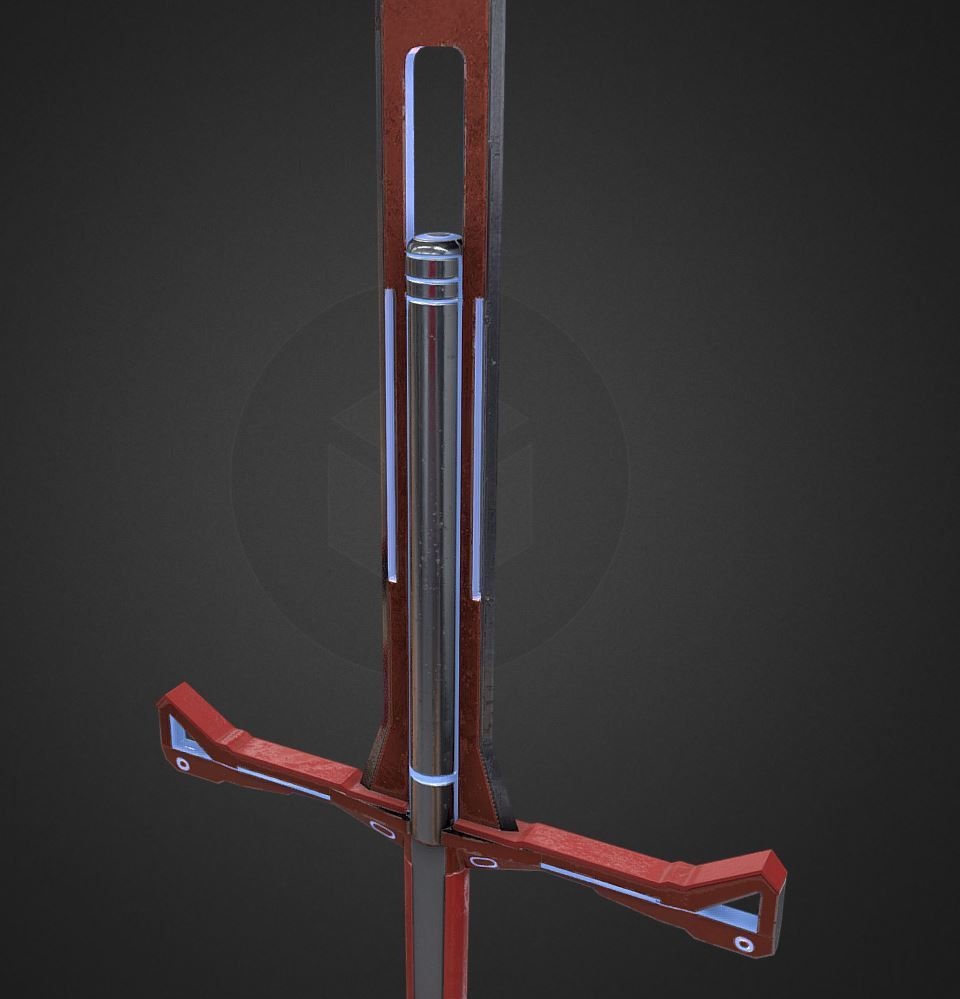 3Dモデル武器 - SFソード( FBX+OBJ, 2K )