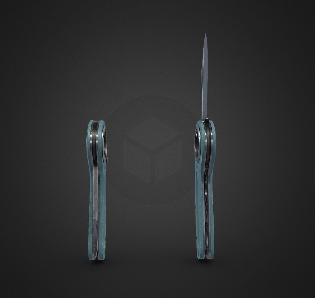 3Dモデル武器 - 円形フォールディングナイフ( FBX+OBJ, 2K )