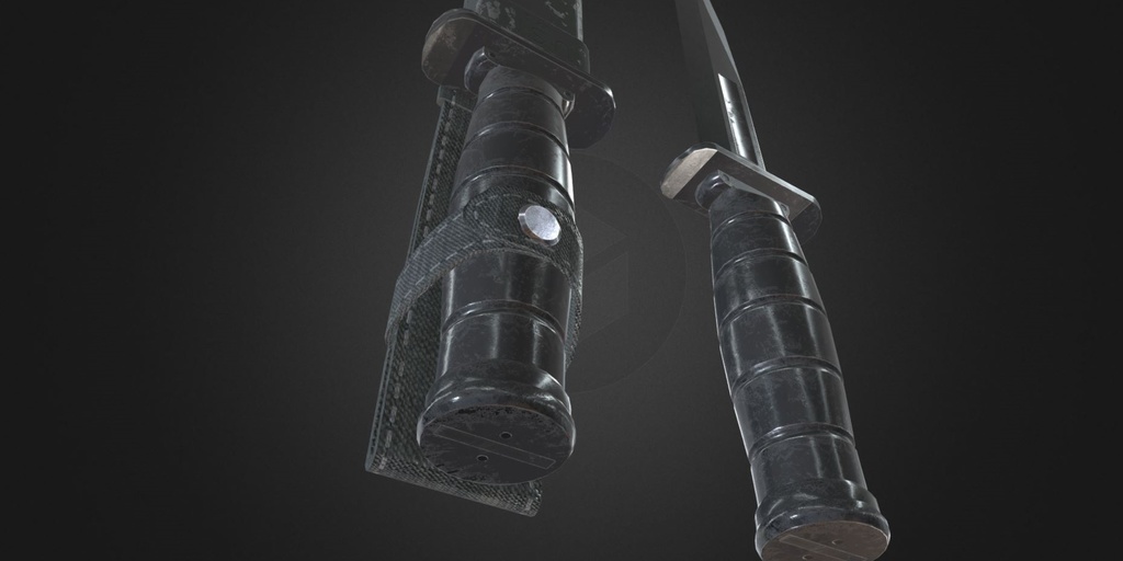3Dモデル武器 - ケイバーナイフ( FBX, 2K )