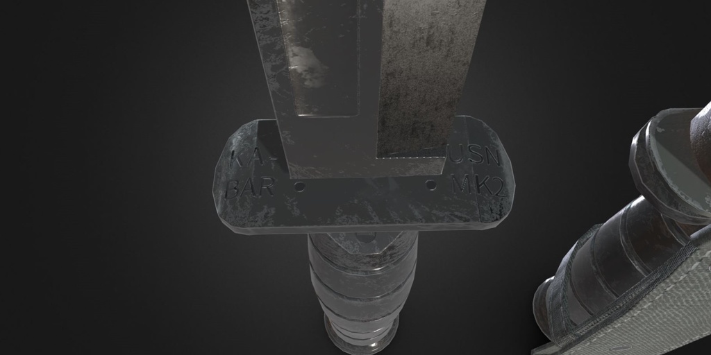 3Dモデル武器 - ケイバーナイフ( FBX, 2K )