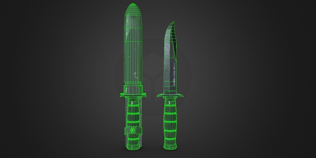 3Dモデル武器 - ケイバーナイフ( FBX, 2K )