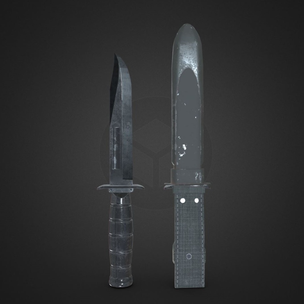 3Dモデル武器 - ケイバーナイフ( FBX, 2K )