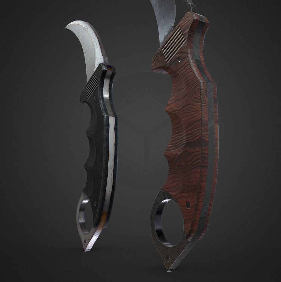 3Dモデル武器 - カランビットナイフ( FBX, 2K )