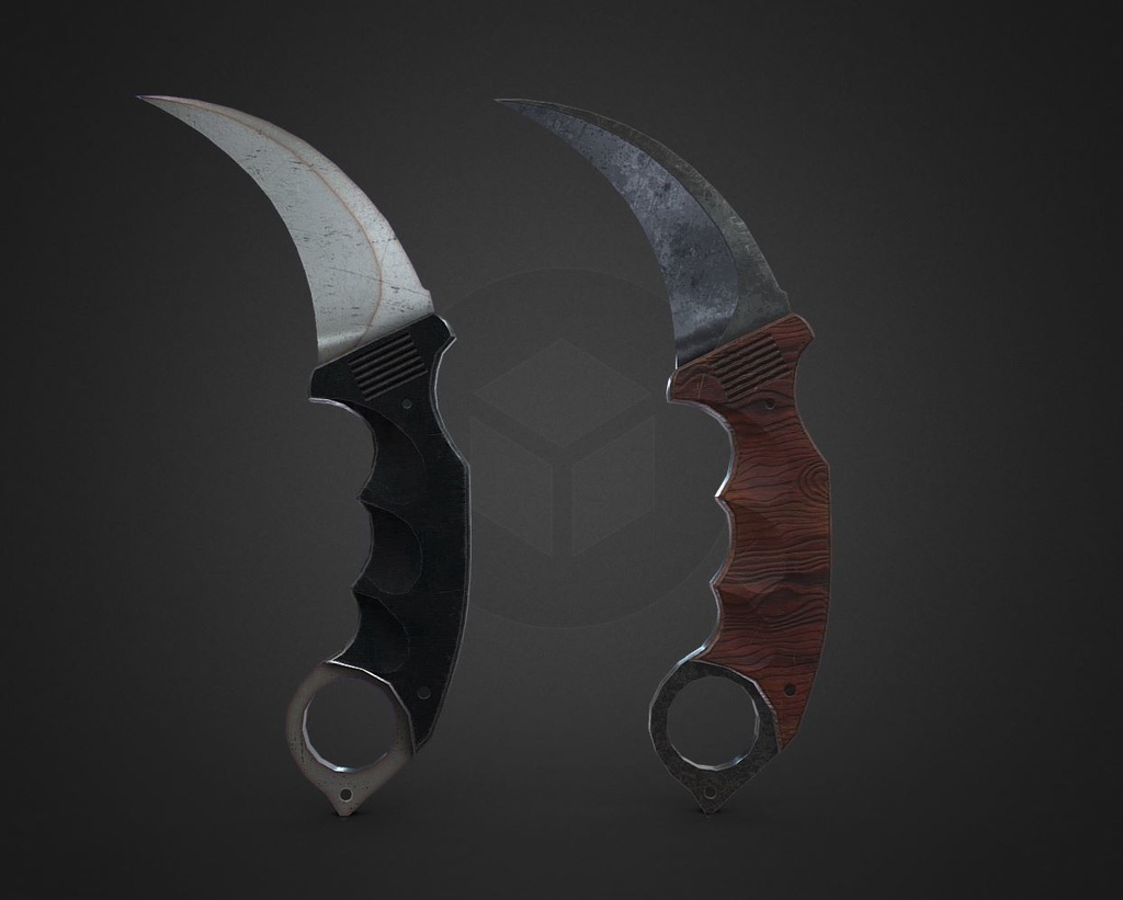 3Dモデル武器 - カランビットナイフ( FBX, 2K )